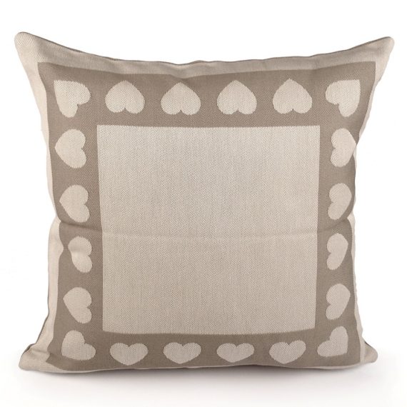 Federa Copri Cuscino Decorativa 45x45 Cm | Stile Classico Europeo Con Motivo Jacquard | Colore Beige | Confezione Da 2 Pezzi | Solo Anteriore Jacquard