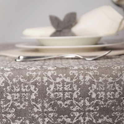 Tovaglia Misto Lino, tessuto jacquard, Fantasia “Ornament”