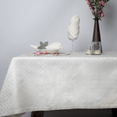 Tovaglia 100% cotone, tessuto jacquard, “Dolomit”