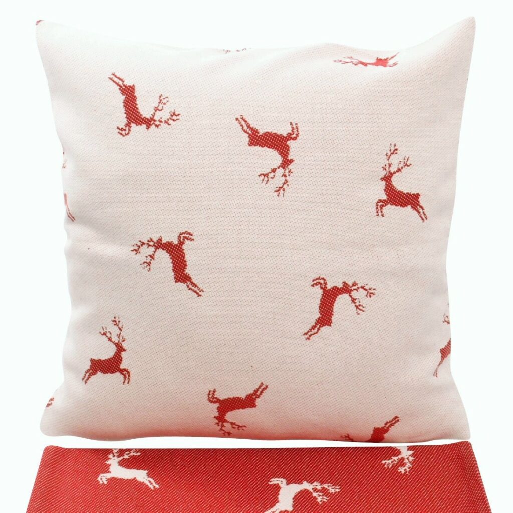 Federa Cuscino Quadrata Satinata Rossa - S4Sassy, 45x45 Cm, Fatte A Mano, Solo Coperchio