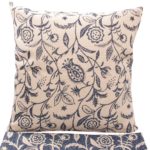EURhine Federa per cuscino in jacquard vintage, con ricamo floreale, per divano, decorazione per la casa, stile retrò, classico, federa per cuscino (blu cielo, 48 x 48 cm (solo federa