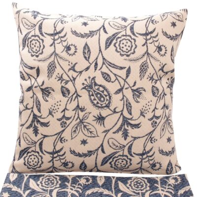 “MELOGRANO” Federa cuscino, disegno jacquard, stile floreale, colore bordeaux