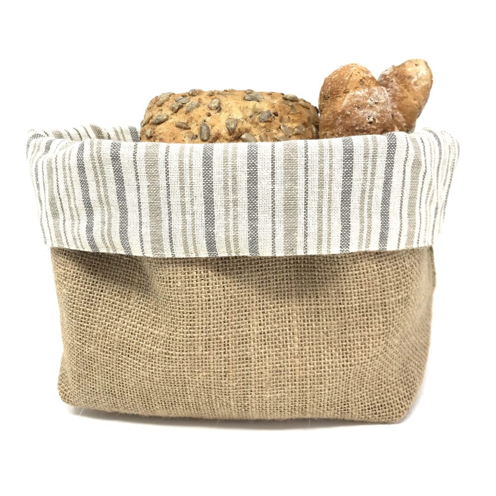 Cestino pane bicolore in diverse misure da 14 x 14 x 8 h cm