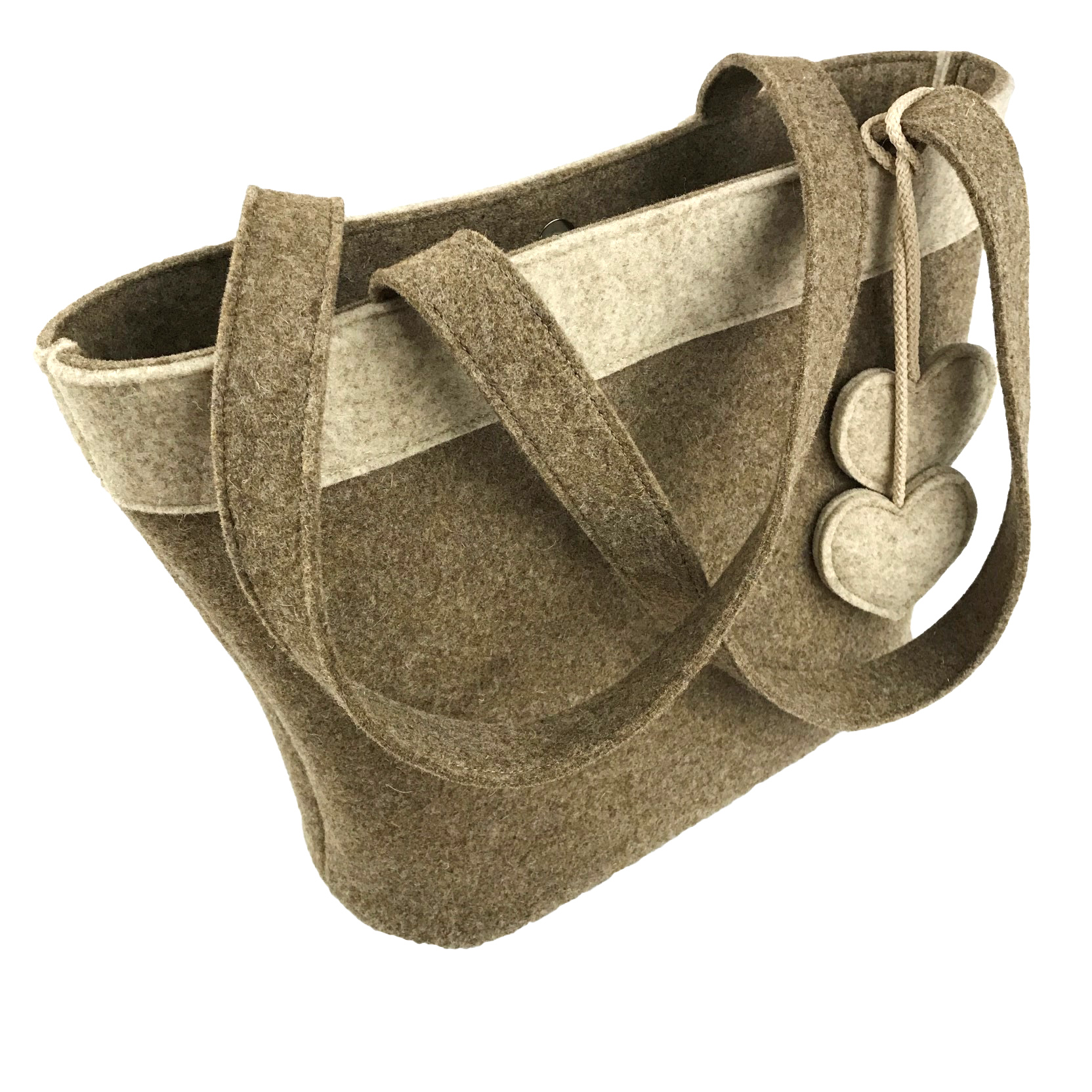 Bertoni Organizer In Feltro Colorato Per Borsa - 8 Scomparti, Manici E Moschettone - Pratico E Versatile (Antracite)