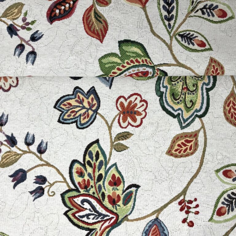 Tessuto Elasticizzato ABAKUHAUS Floreale 3 Metri - Microfibra Stampata Con Rose E Tazze Da Té, Colori Verde Fern E Rosa Pallido - Larghezza 230 Cm, Ideale Per Abbigliamento E Fai Da Te - 6