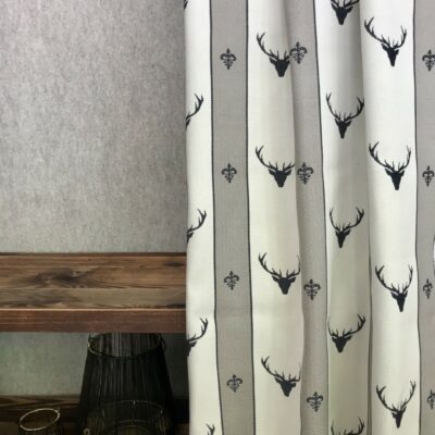 Tenda su misura tirolese country montagna, stelle alpine doubleface, coprente