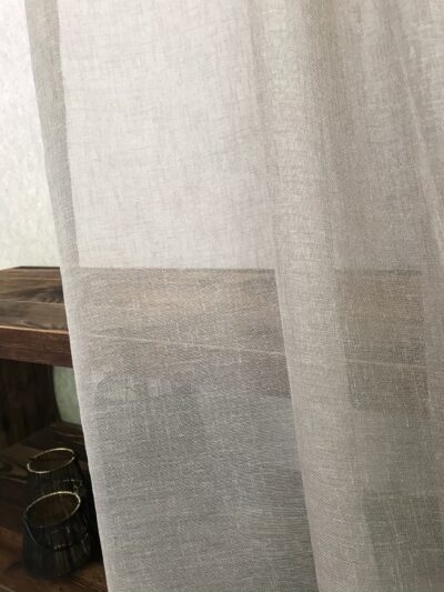 Tenda leggera trasparente su misura online, colore tortora, stile chalet montagna alpino, “gerster”