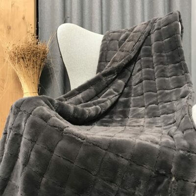 Coperta in lana verde con FIORELLINI colorati