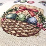 Set Di 2 Cuscini Pasquali Ricamati – Coniglietto E Uovo Decorativi Morbidi Per Divano E Letto
