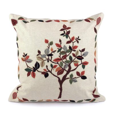 “albero della vita”, federa cuscino gobelin, colorato multicolor