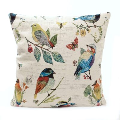 “fiocchi di neve allover” federa Cuscino Natalizio in cotone e lino colore rosso e grezzo