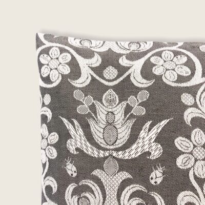 “Barock”, federa cuscino in misto lino, tessuto jacquard (parte scura)