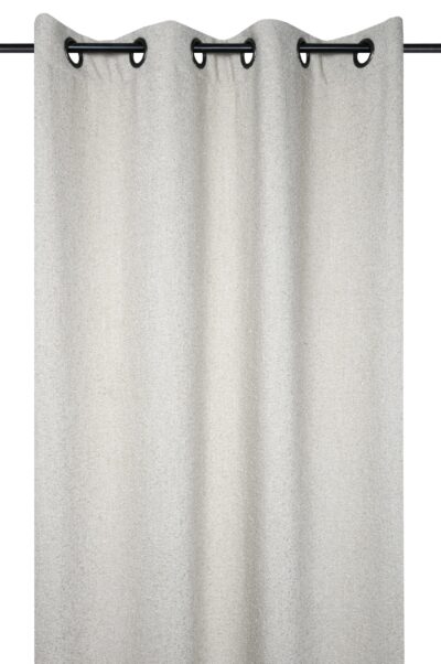 Tenda Bouclé tinta unita color beige, 135×250 anelli fissi, LARZAC