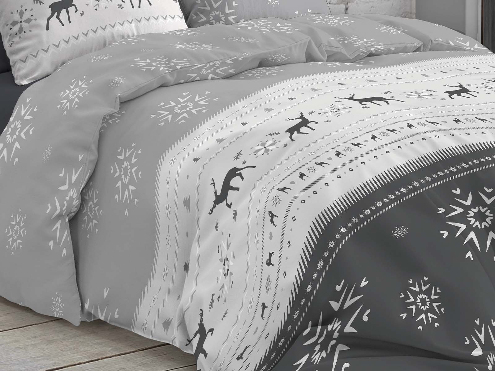 Rapport Set Copripiumino Singolo Con Paillettes – Grigio – 135x200 Cm + Federa 50x75 Cm