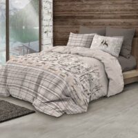 Parure copripiumino con fantasia cuori, stile tirolese, in puro cotone – CHAMBERY rosso