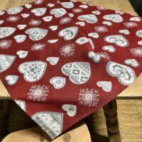Tovaglietta Natalizia CRISTALLI DI NIEVE, colore rosso
