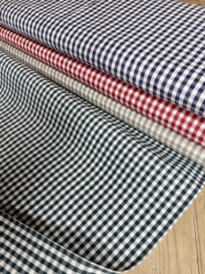 Tenda a Quadretti in Stile Tirolese su misura, 100% Cotone