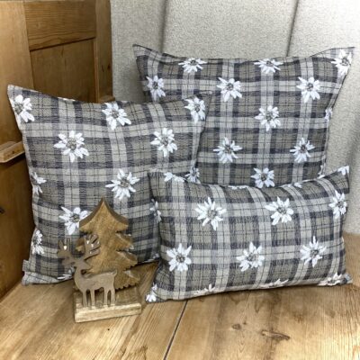 Cuscino Scozzese Stelle Alpine, Stile Alpino, Arredo Casa