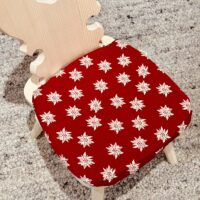 Tenda a vetro ricamata Cervi e foresta argentata, stile alpino, elegante – M 7937