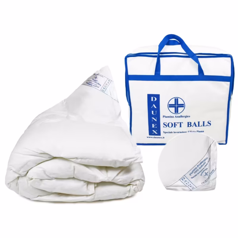 Piumino per Lettino e Culla Anallergico SOFTBALLS WARM microfibra effetto piumone