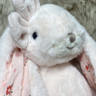 Coniglietta KANINA floral, morbido Peluche per bambini e neonati, colore rosa