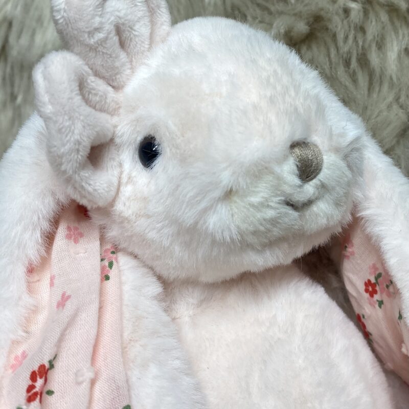 Coniglietta KANINA floral, morbido Peluche per bambini e neonati, colore rosa
