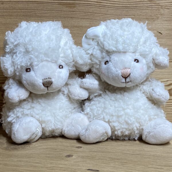 Peluche BABY MACK & BABY MOLLY, pecorelle morbide, ideale per bambini