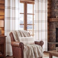 Cuscino Montagne Alpine, effetto Lana, beige