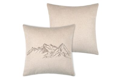 Cuscino Montagne Alpine, effetto Lana, beige