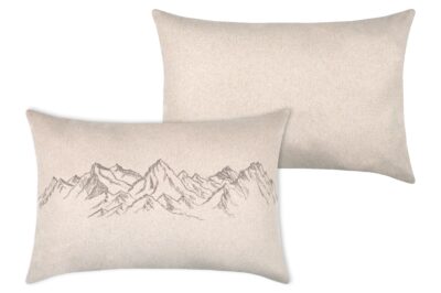 Cuscino Montagne Alpine, effetto Lana, beige