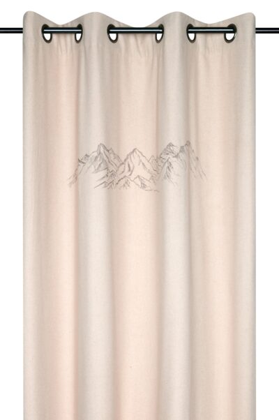 Tenda Montagne Alpine, effetto lana con occhielli fissi, beige, 140×240 cm