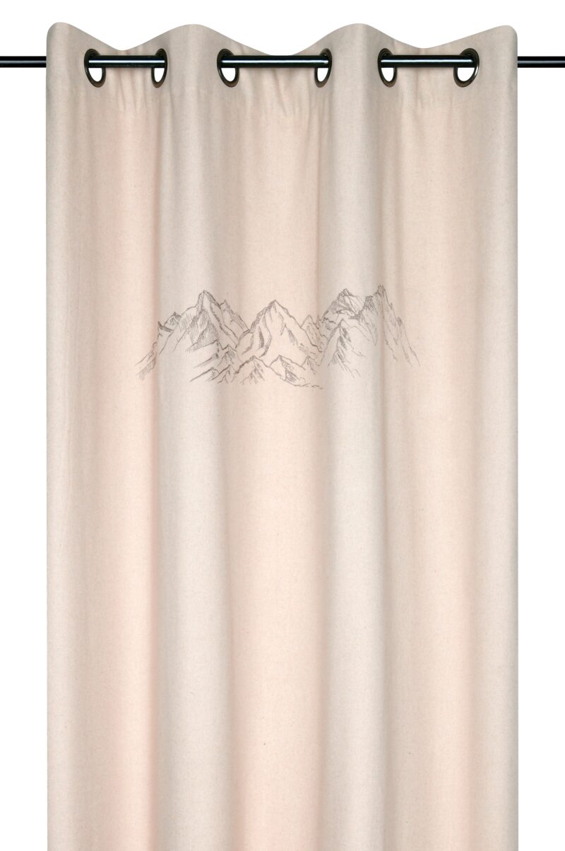 Tenda Montagne Alpine, effetto lana con occhielli fissi, beige, 140×240 cm