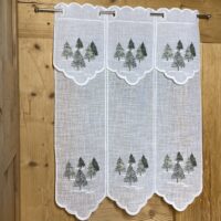 Tendina in Pizzo per Finestra e Portafinestra con Cuori e Fiori, Shabby Chic, Stile Tirolese